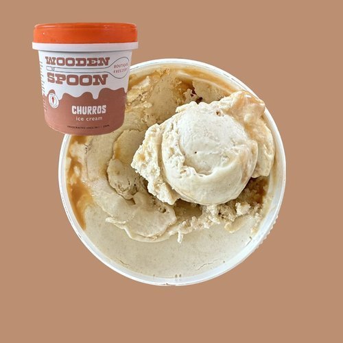 Churros ice cream tub