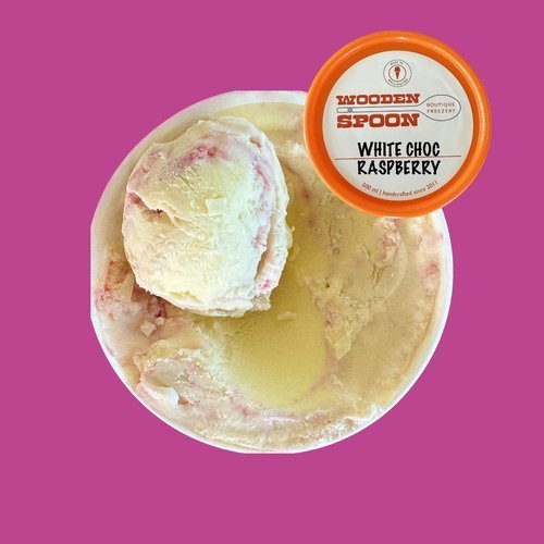 White Chocolate Raspberry ice cream tub