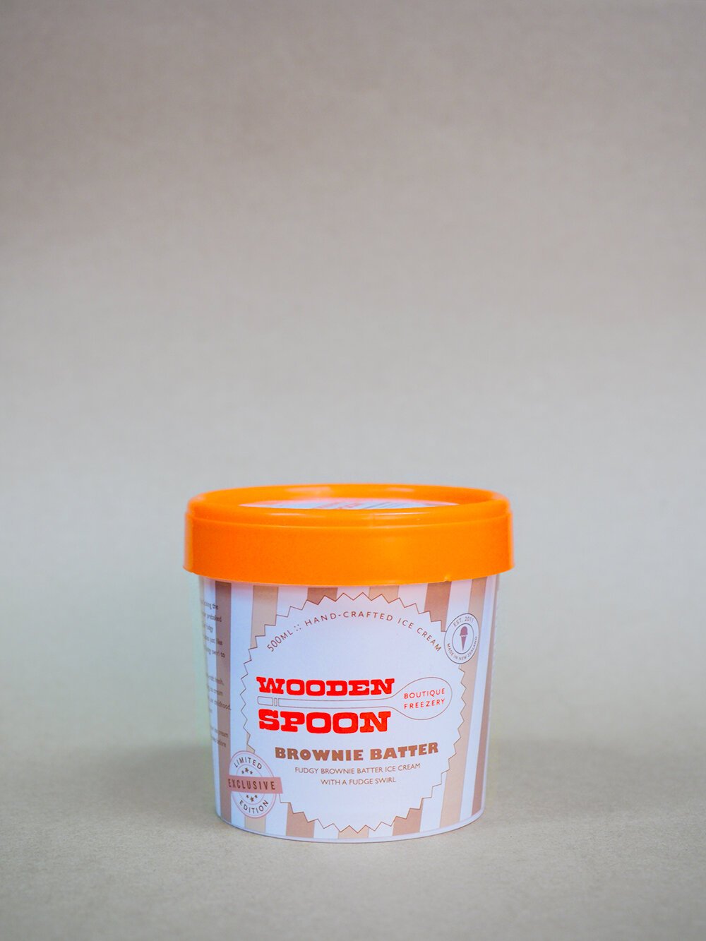 BROWNIE BATTER : Brownie batter ice cream with a fudge swirl (egg free)