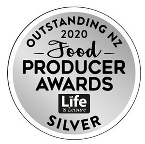 Outstanding NZ Food Producer Awards 2020 silver medal badge