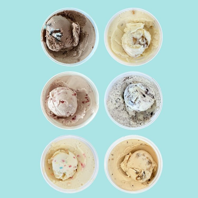 Party 6 Pack of Wooden Spoon ice cream tubs